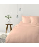 COTE DECO Taie d\'oreiller 100% percale de coton  63x63 cm  Rose blush