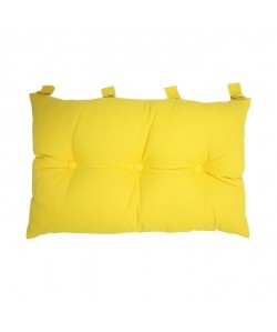 Tete de lit coussin 100% coton uni  50x70 cm  Jaune moutarde