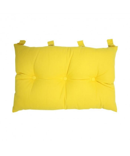 Tete de lit coussin 100% coton uni  50x70 cm  Jaune moutarde