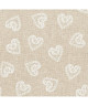 O\'CBO Lot de 2 galettes de chaises SHABBY MAX  38x38x8 cm  Beige  Motifs : Coeurs et roses