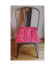 O\'CBO Lot de 2 Galettes de chaises MILLE FLEURS 40x40 cm  Cerise