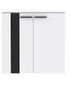 BOUNTY Buffet bas contemporain blanc mat et décor chene noir  L 80 cm