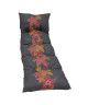 JARDIN PRIVE Coussin bain de soleil matelassé flocons Gipsy  188x54x10 cm  Gris anthracite