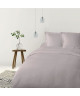 COTE DECO Drap housse 100% percale de coton  140x200x25 cm  Violet prune et lilas