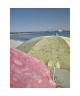 EZPELETA Parasol de plage Beach  Ř 180 cm  Cachemire rose Socle non inclus