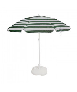 EZPELETA Parasol inclinable Bora  Ř 180 cm  Rayé vert et blanc Socle non inclus