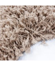 LIFE Tapis de salon shaggy rond Ř120 cm  Beige