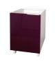 POP Meuble bas de cuisine L 60 cm  Aubergine haute brillance