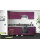 POP Meuble bas de cuisine L 60 cm  Aubergine haute brillance