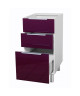 POP Meuble bas de cuisine L 40 cm  Aubergine haute brillance