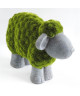 MUNDUS Décoration mouton Molly en plastique 38x14,5x26 cm  Gris et vert