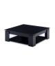 MANHATTAN Table basse carrée style contemporain noir brillant  L 89 x l 89 cm