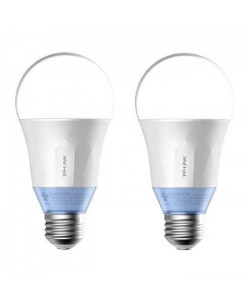 TPLINK Lot de 2 Ampoules LED LB120 connectées WiFi E27 60 W avec lumiere blanche personnalisable