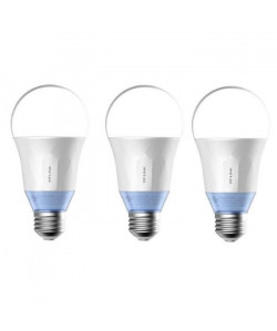 TPLINK Lot de 3 Ampoules LED LB120 connectées WiFi E27 60 W avec lumiere blanche personnalisable