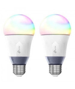 TPLINK Lot de 2 Ampoules LED LB130 connectées WiFi E27 avec changement de couleur, de blanc et de luminosité
