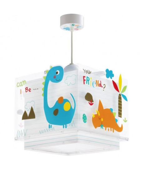 Lustre suspension chambre enfant Dino  Orange