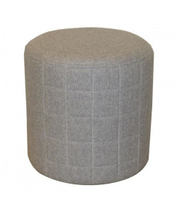 Pouf rond Simply matelassé  35x35 cm  Gris