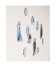 FROZEN Reine des neiges Set de 10 élémentsstickers en mousse bleu