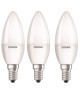 OSRAM Lot de 3 Ampoules LED E14 flamme dépolie 5,7 W équivalent a 40 W blanc chaud