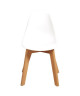 SACHA KIDS Chaise enfant  Pieds en bois hetre naturel blanc  Scandinave  L 31 x P 37 cm