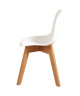 SACHA KIDS Chaise enfant  Pieds en bois hetre naturel blanc  Scandinave  L 31 x P 37 cm