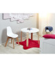 SACHA KIDS Chaise enfant  Pieds en bois hetre naturel blanc  Scandinave  L 31 x P 37 cm