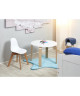 SACHA KIDS Chaise enfant  Pieds en bois hetre naturel blanc  Scandinave  L 31 x P 37 cm