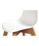 SACHA KIDS Chaise enfant  Pieds en bois hetre naturel blanc  Scandinave  L 31 x P 37 cm