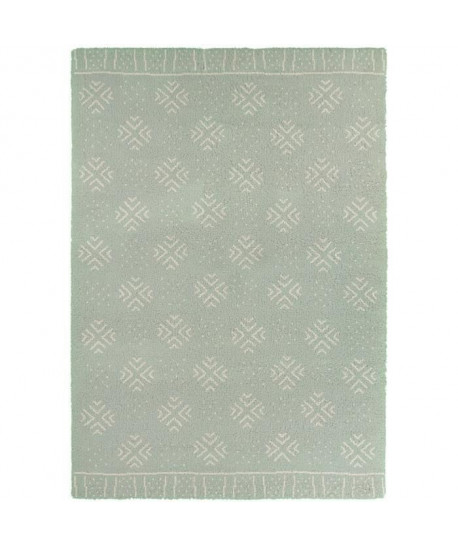 CONTINENTAL Tapis de salon laineux 160X230 cm Vert minéral/Creme