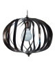 OVALIA Suspension cercles tôle acier 50x50x100 cm Noir et Or