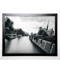 AG Image encadrée Classic B&W Notre Dame Gris