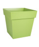 EDA PLASTIQUES Pot bas carré  Toscane  39 x 39 x 39 cm  Vert matcha