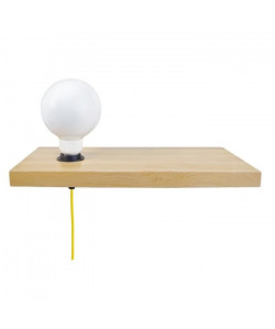 CONSOLE Lampe applique Bois hetre  50x18x2cm  Naturel/Jaune