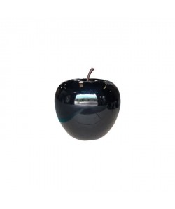 HOMEA Pomme déco en polyrésine 14xH13 cm noir