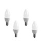 DURACELL Lot de 4 ampoules LED E14 flamme 3,4 W équivalent 25 W blanc chaud