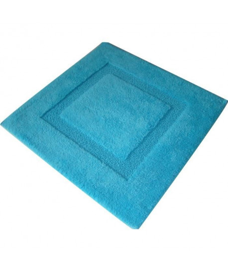 JEAN ALAN Tapis de bain ALASKA 100% coton 60x60 cm  Bleu turquoise