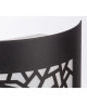 TRAZOS Applique murale extérieure en métal finition noir et diffuseur en PVC
