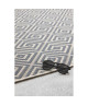 ALASKA II Tapis scandinave tissé plat en velours polypropylene  160x230 cm  Beige et gris anthracite