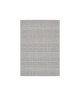 STRIPE Tapis moderne tissé plat en velours polypropylene  160x230 cm  Gris et beige