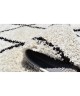 ASMA Tapis de couloir Shaggy Berbere  100% polypropylene  67x180 cm  Blanc creme