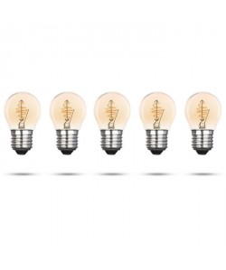 XQLITE Lot de 5 ampoules LED E27 mini globe 2,5 W équivalence 15 W XQ1703