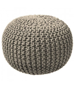 TODAY Pouf tricot Waby Sabi  100% coton  ř45xH30 cm  Beige