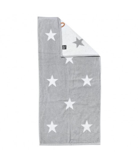 DONE Serviette de toilette Daily Shapes Stars  50x100 cm  Argent et blanc