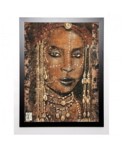 ARIETTI FABIENNE Image encadrée Regard Peul 67x87 cm Marron