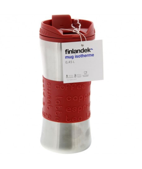 FINLANDEK Mug isotherme avec grip  45 cl  Inox