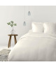 COTE DECO Lot de 2 draps housse 100% percale de coton  2x80x200x25 cm  Beige sable