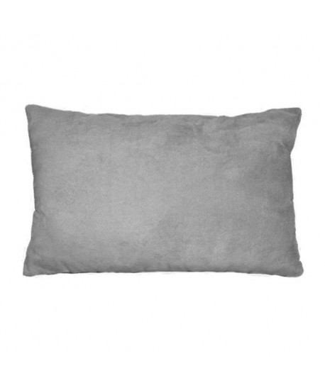 Coussin 30x50cm suédine uni Gris clair