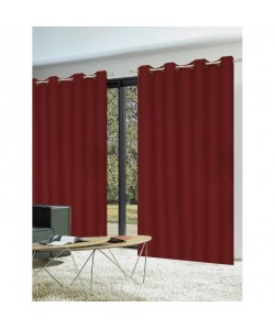 Paire de Rideaux Occultant  Unis Bordeaux  140x180cm