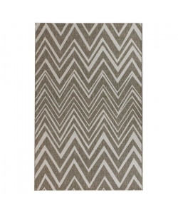 FLOORLUXE Tapis de salon tissé plat taupe champagne 120x170 cm