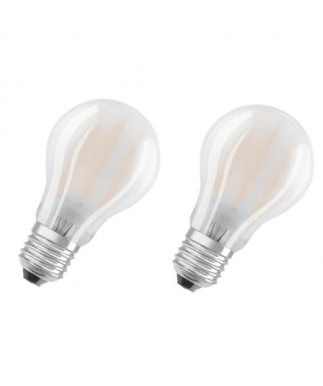 OSRAM Lot de 2 Ampoules LED E27 standard dépolie 8 W équivalent a 75 W blanc froid